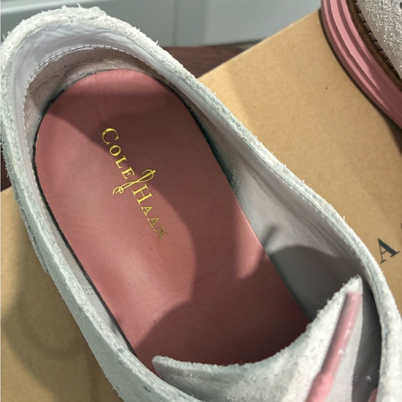 Cole Haan Women's Cream and Pink Suede Flats - Picture 5 of 7